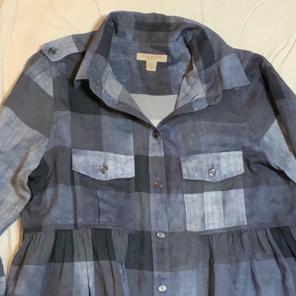 BURBERRY BRIT TYE DIE COVERUP TUNIC SHIRT M